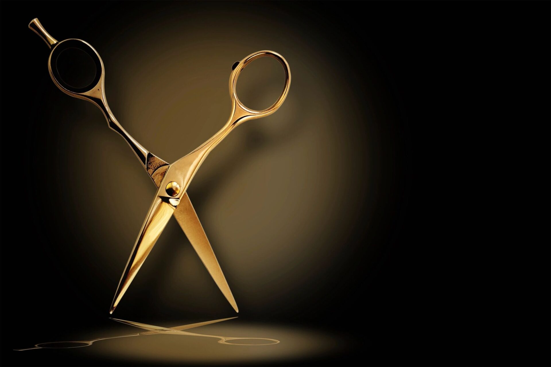 A pair of golden scissors