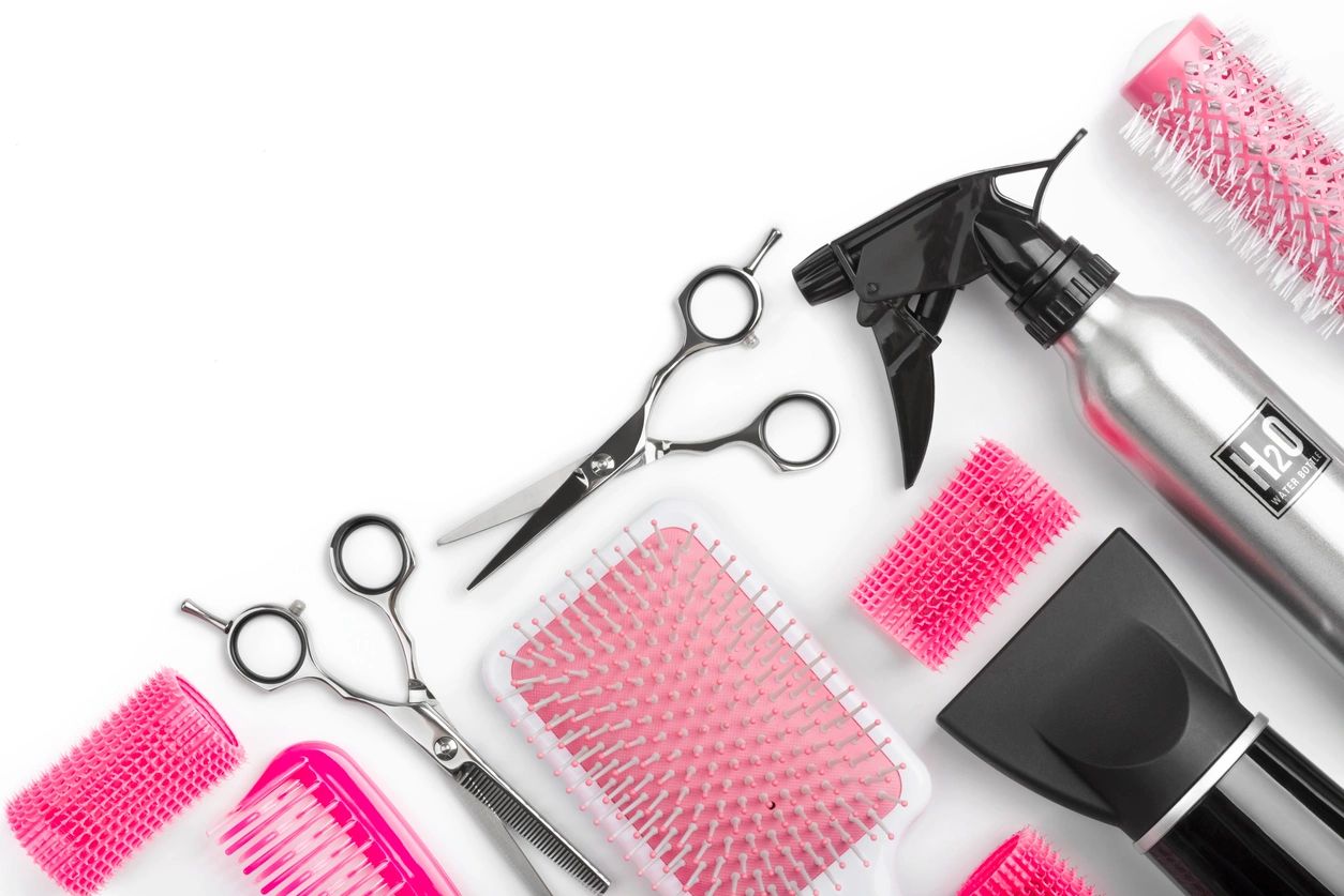 A set of hair care tools