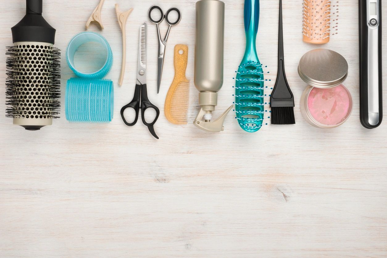 Brushes, scissors, rollers, and other hair care tools